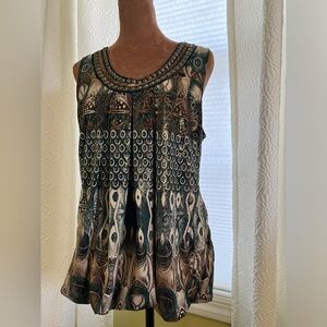 Dressbarn Sleeveless Top w/ Neckline Detail